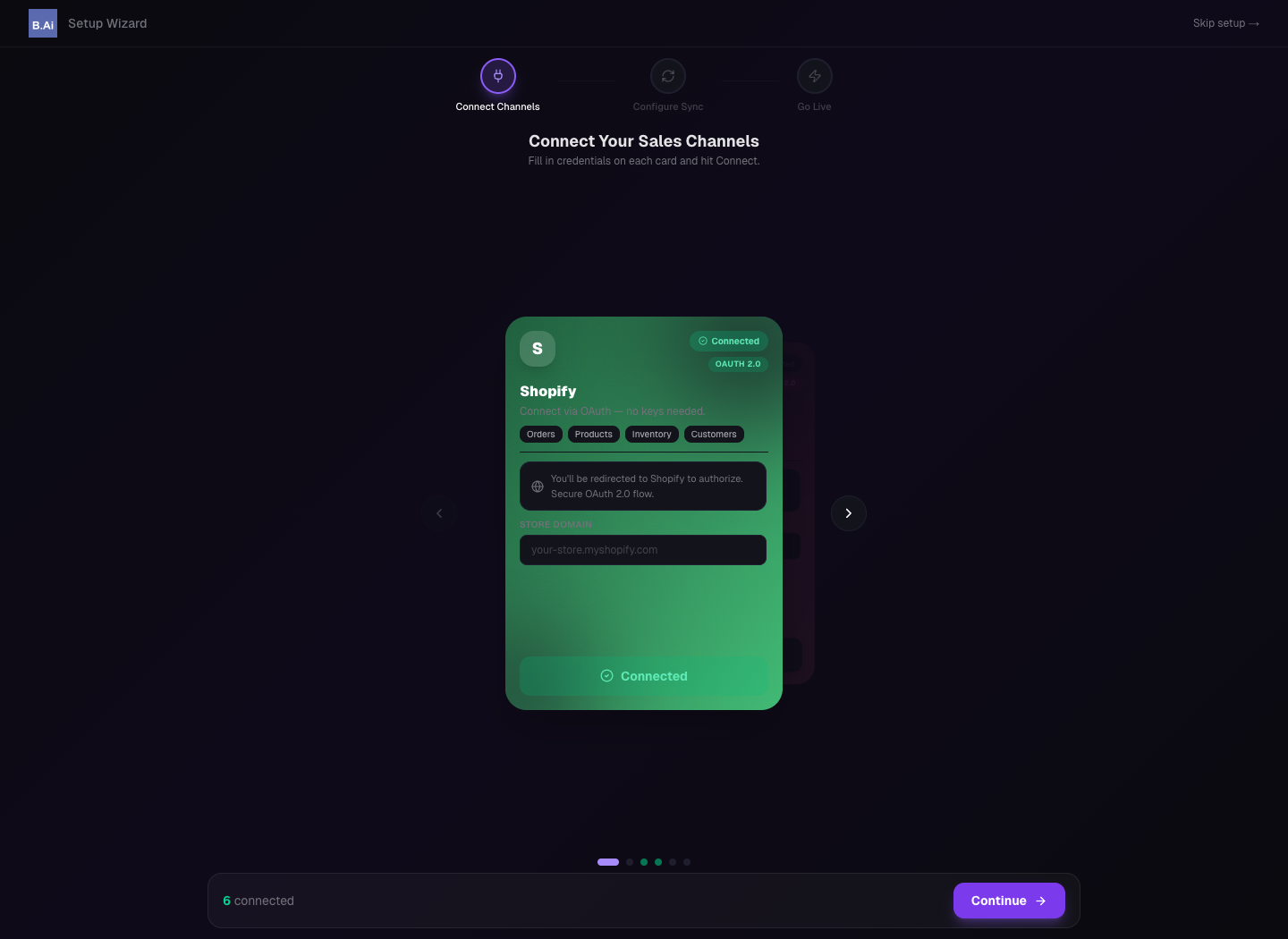 3PL setup wizard