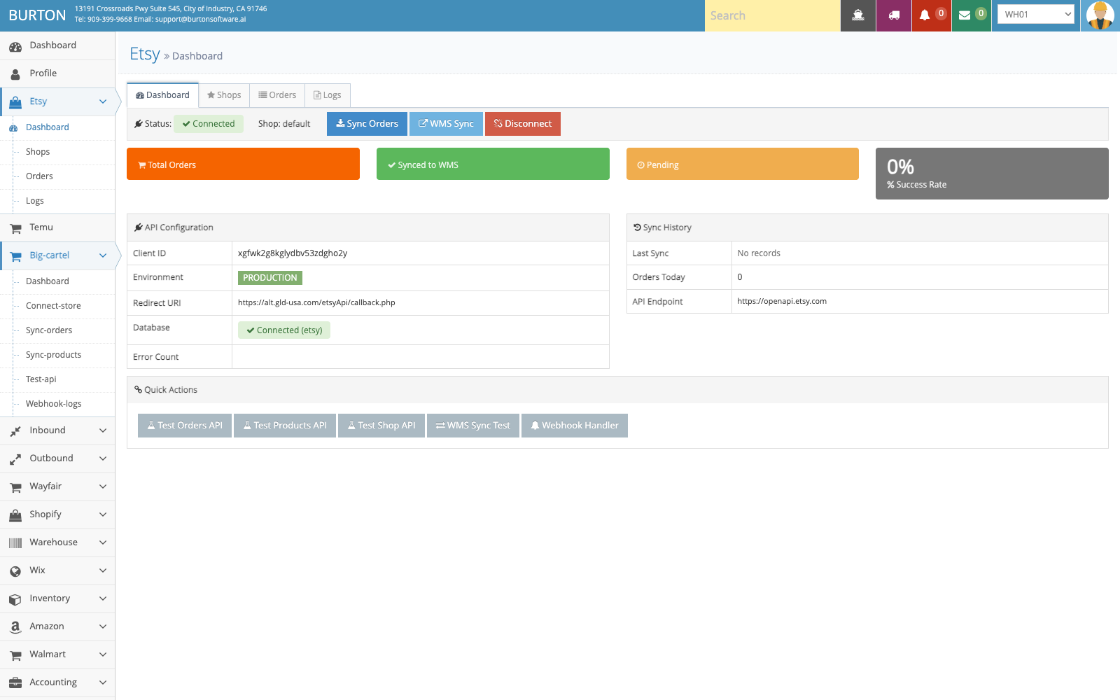 Etsy dashboard